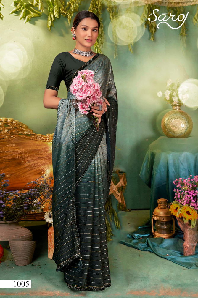 Saroj Dream Girl Swarovski Party Wear Sarees Catalog
